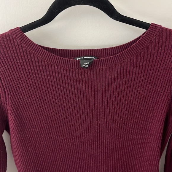 Burgundy Club Monaco Wool Sweater Dress - Picture 5 of 6